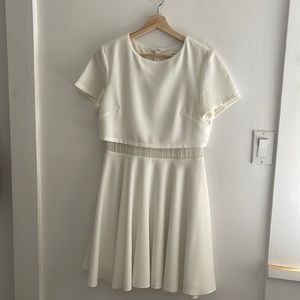 ASOS white dress with sheer cut out